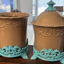 Home decor, canisters plate Vase
