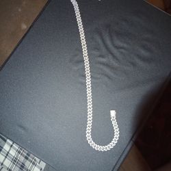 20 Inch Sterling Silver Tennis Necklace  