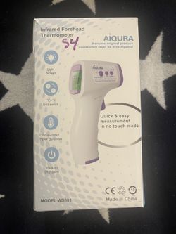 AiQURA Infrared Forehead Thermometer AD801 — Non-Contact, New
