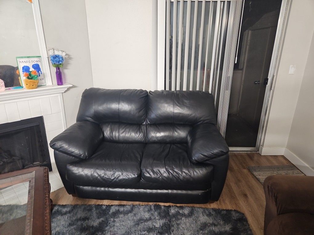 Black 2 Seater Sofa