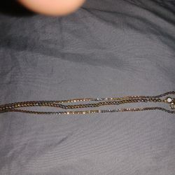 All 14k Tri- Color Diamond Cut Gold Chain And bracelet To Match