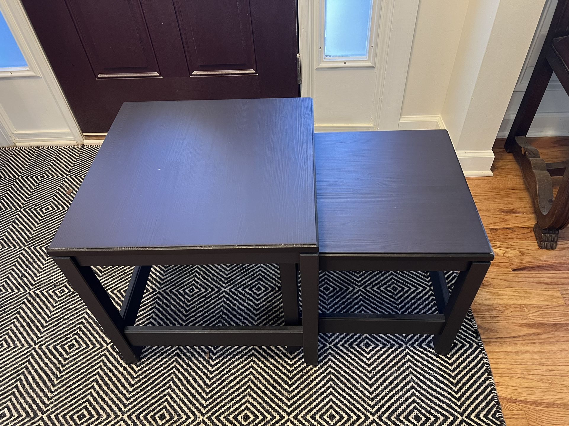 Brown Wood IKEA Nesting Accent tables 