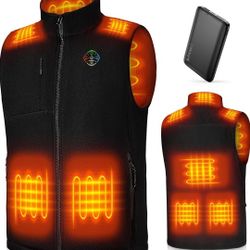 KOVNLO Heated Vest for Men with Battery Pack Included, Soft Fleece Smart Electric Lightweight Heated Jacket Size Xl New