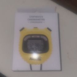 NIB yellow And Black Stopwatch A/landyard 