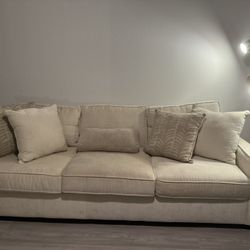Beige Fabric Sofa 