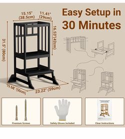 Adjustable toddler standing tower
