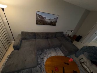 Corduroy sectional couch