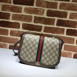 𝐆𝐮𝐜𝐜𝐢 Ophidia GG Supreme Canvas & Leather Crossbody Bag 