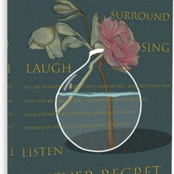 Canvas Wall Art Dark Green Picture Inspirational Wall Art for Home Walls Framed Wall Art for Bedroom Modern Floral Bathroom Decor Wall Art Office Wall