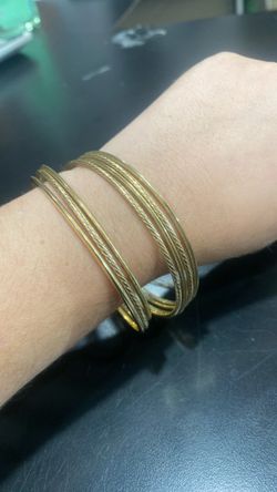 14k Stacked Bangle Bracelets