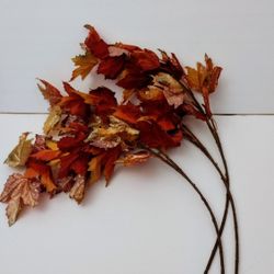 New Fake Mape Leaves With Golden Sparcle
