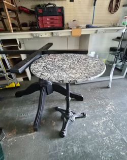 Round Granite Top Bistro Table