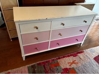 Pink kids dresser