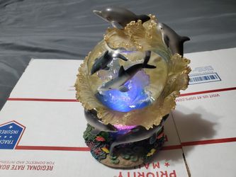 Musical, Light-up Dolphin Water / Snow Globe