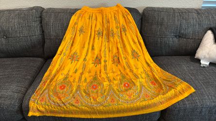 New Yellow beautiful M women lahanga only
