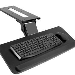 VIVO Adjustable Computer Keyboard & Mouse Platform Tray Ergonomic Under Table Desk Mount Drawer Underdesk Shelf (MOUNT-KB03B)
