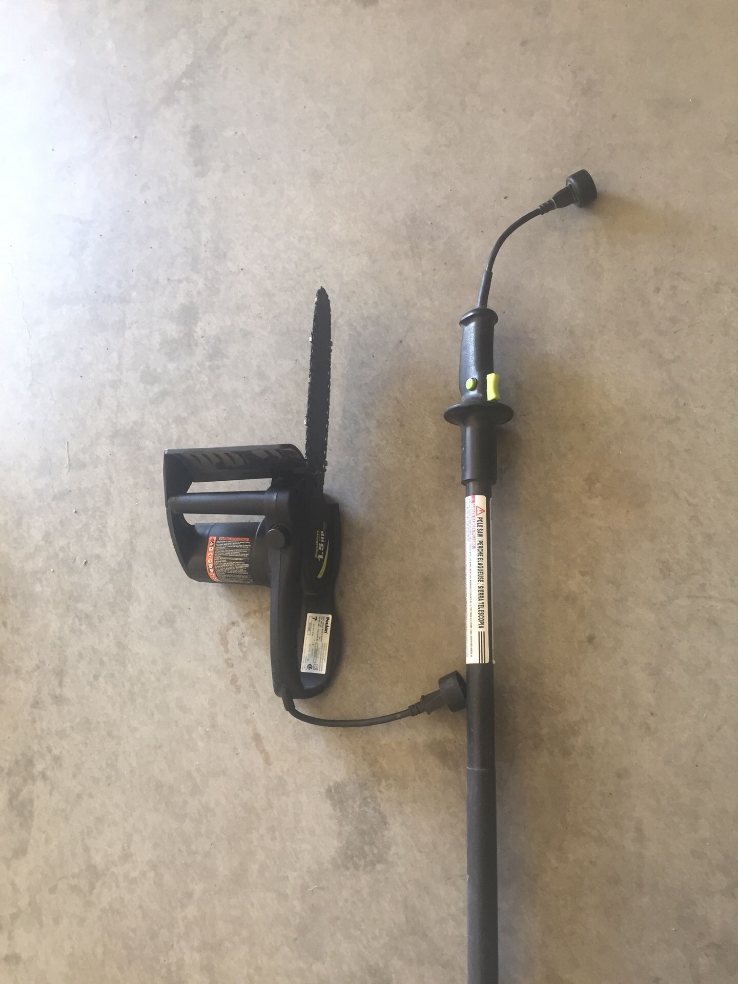 Poulan 1.5 HP 8 AMPs Electric Pole Saw PLN1510 for Sale in Palmdale, CA