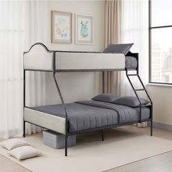 Bunk Bed Twin Full Black Metal Finish. New Especial Price 