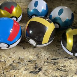 Pokémon Poke Ball Collectible Card Tins Lot Of 6