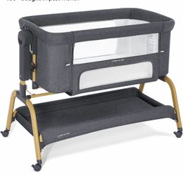 Jimglo 3-In-1 Baby Bassinet, Bedside Sleeper, Rocking Bassinet