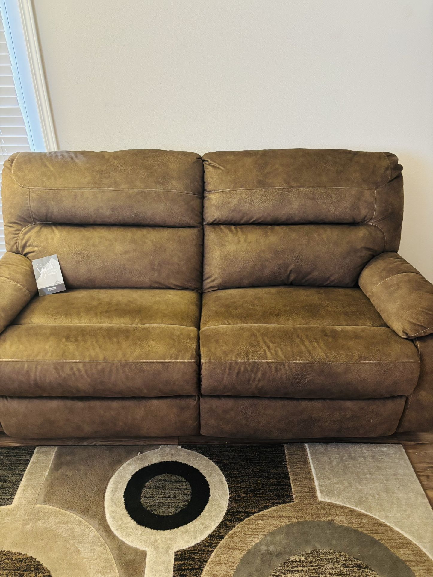 Bolzano Manual Reclining Two Set Brown Sofa 