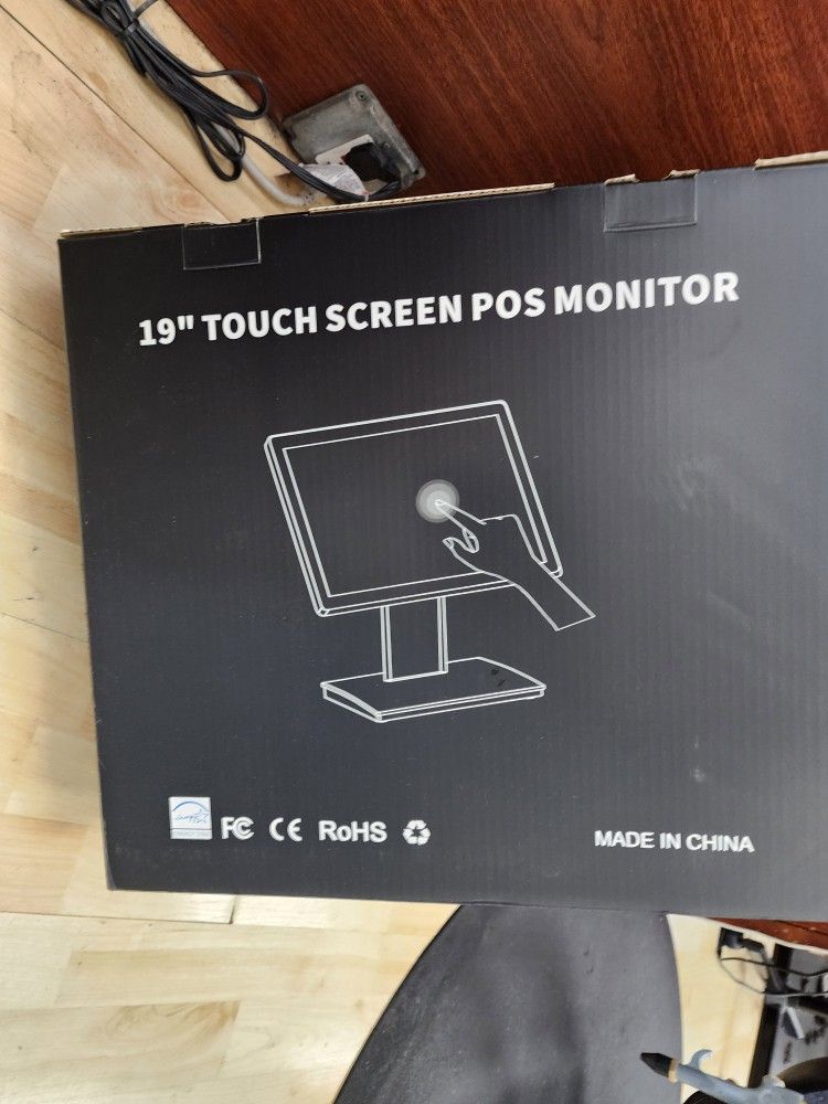 19 inch Touch Screen Monitor, Full HD 1280 x 1024 Capacitive Touchscreen with HDMI/VGA Input, Heavy-Duty Metal Stand, for Retail, Restaurant, Bar,