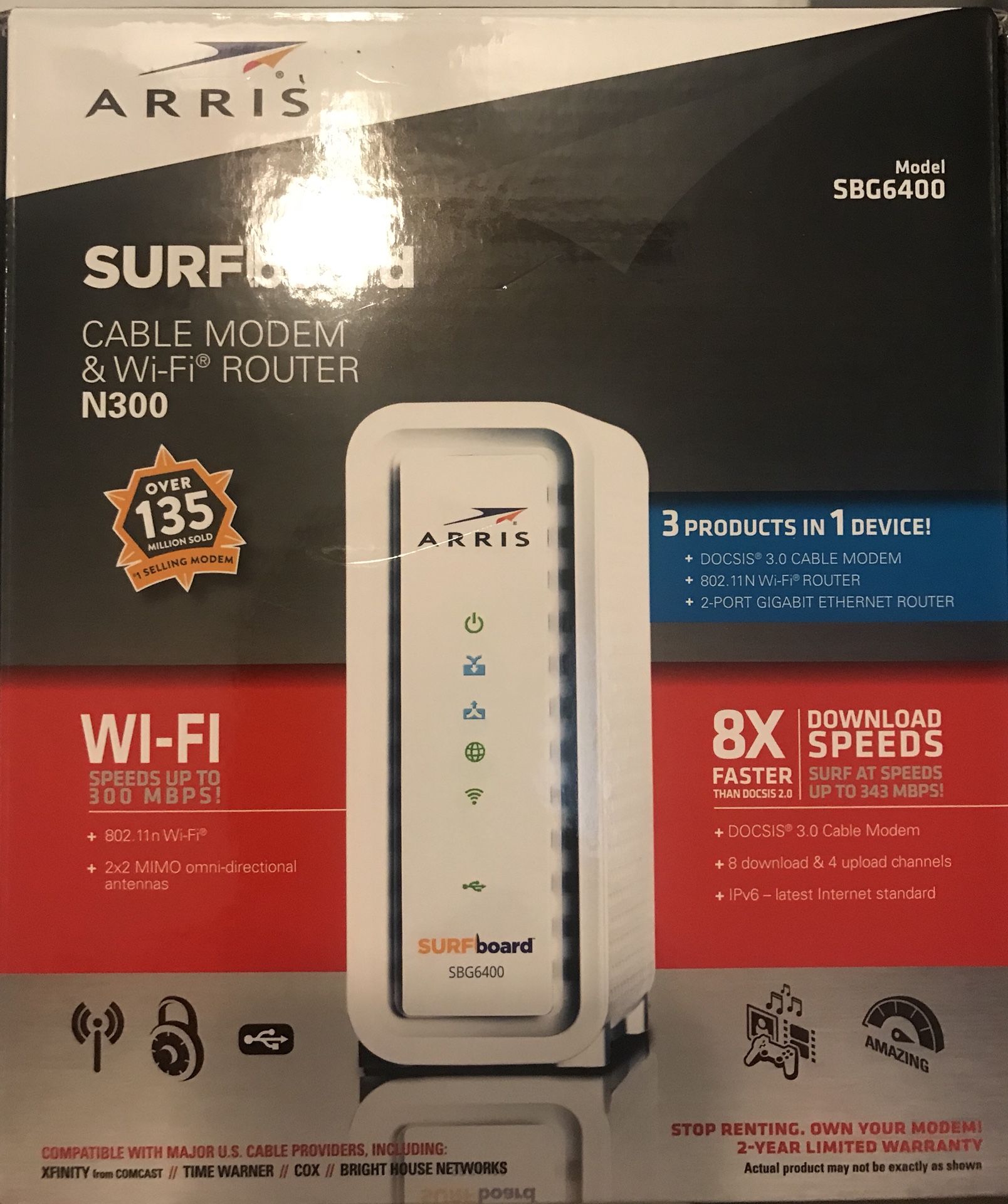Arris Cable Modem and WiFi Router and Extender