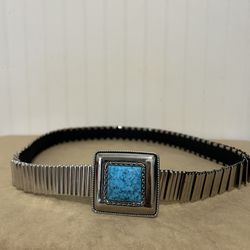 Cloud Mountain Turquoise Metal Belt Women’s Size M & L