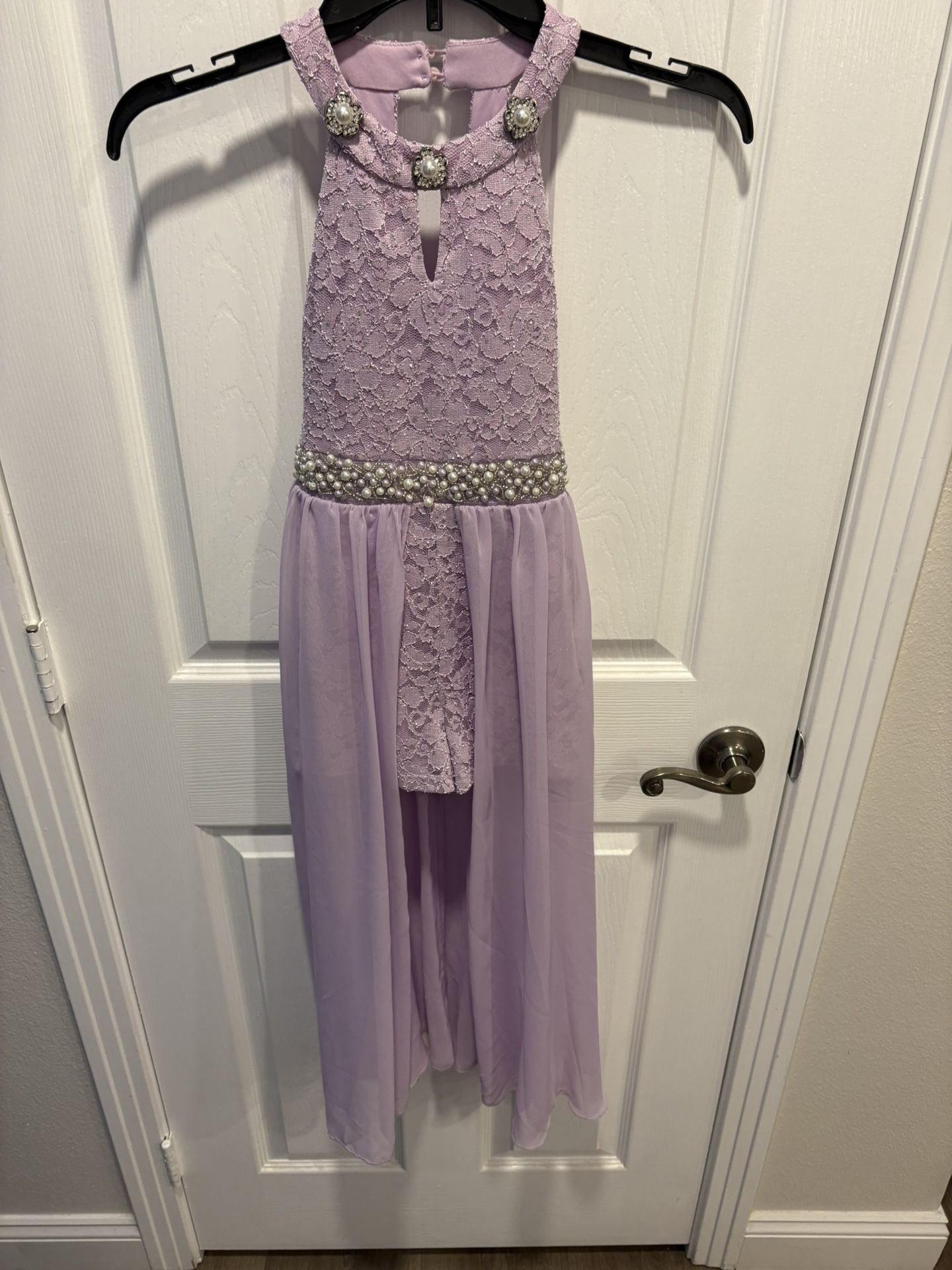 Speechless Kids Spring Pastel Purple Girls Dress Size 7 Dress Romper