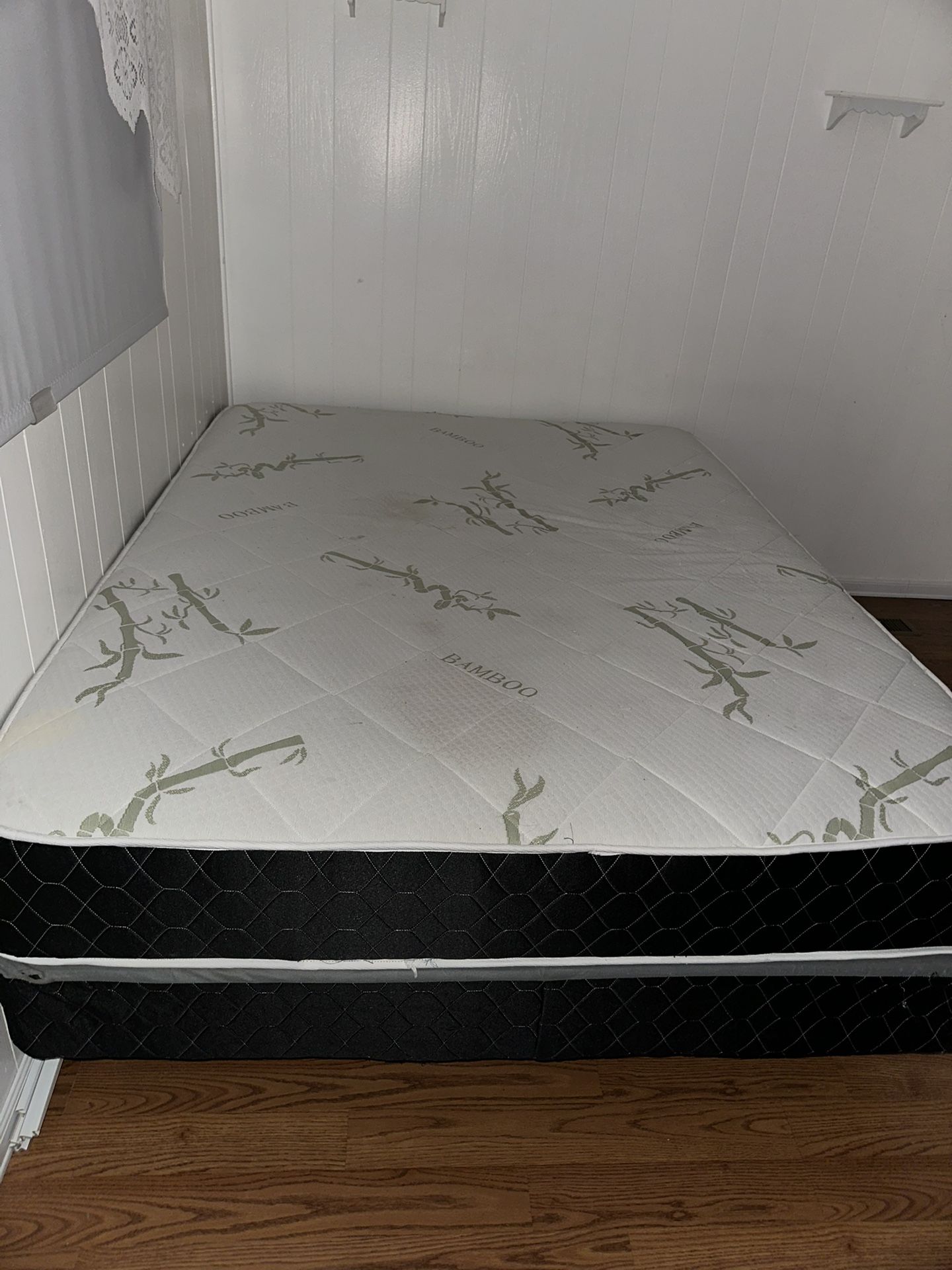 Queen Mattress And Box Springs and Frame 