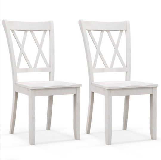 Set of 2 Farmouse Crossback Wooden Multipurpose Chairs