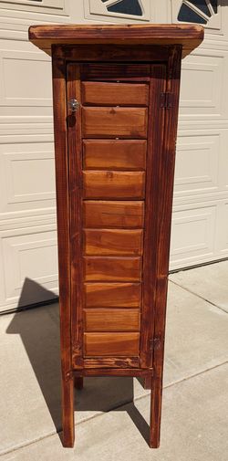 Rustic Solid Wood 55"Tall Cabinet Click On Pics!