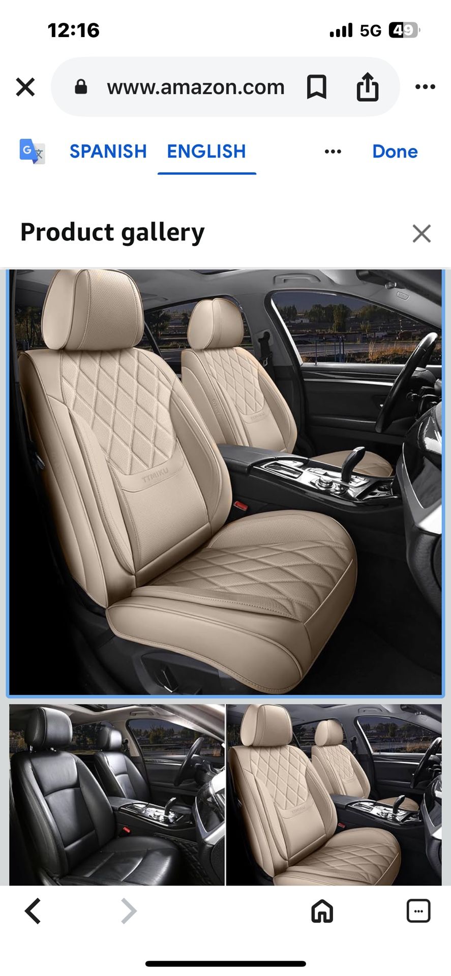 Full Set Car Seat Covers, PU Leather Front & Rear Seat Cushion Cover, Waterproof Seat Protector, Universal Fit for Most Cars