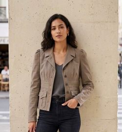 DIESEL Army Military FIELD SAFARI Jacket XS Motorcycle 97% Cotton Denim pockets
