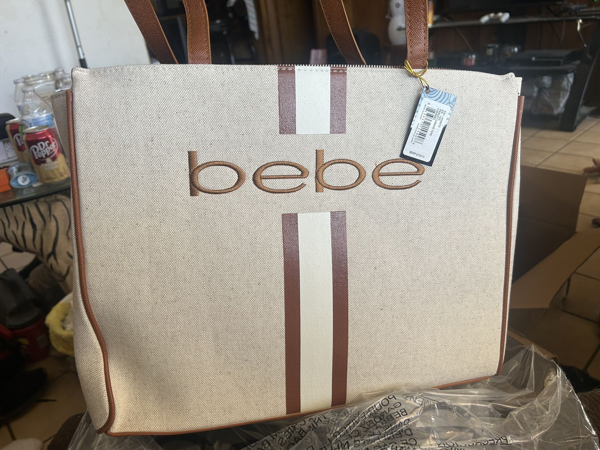 Brand New Large Bebe Tote Bag Caramel