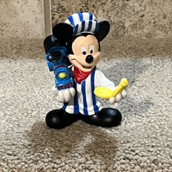 Disney Mickey Mouse train engineer pvc ornament