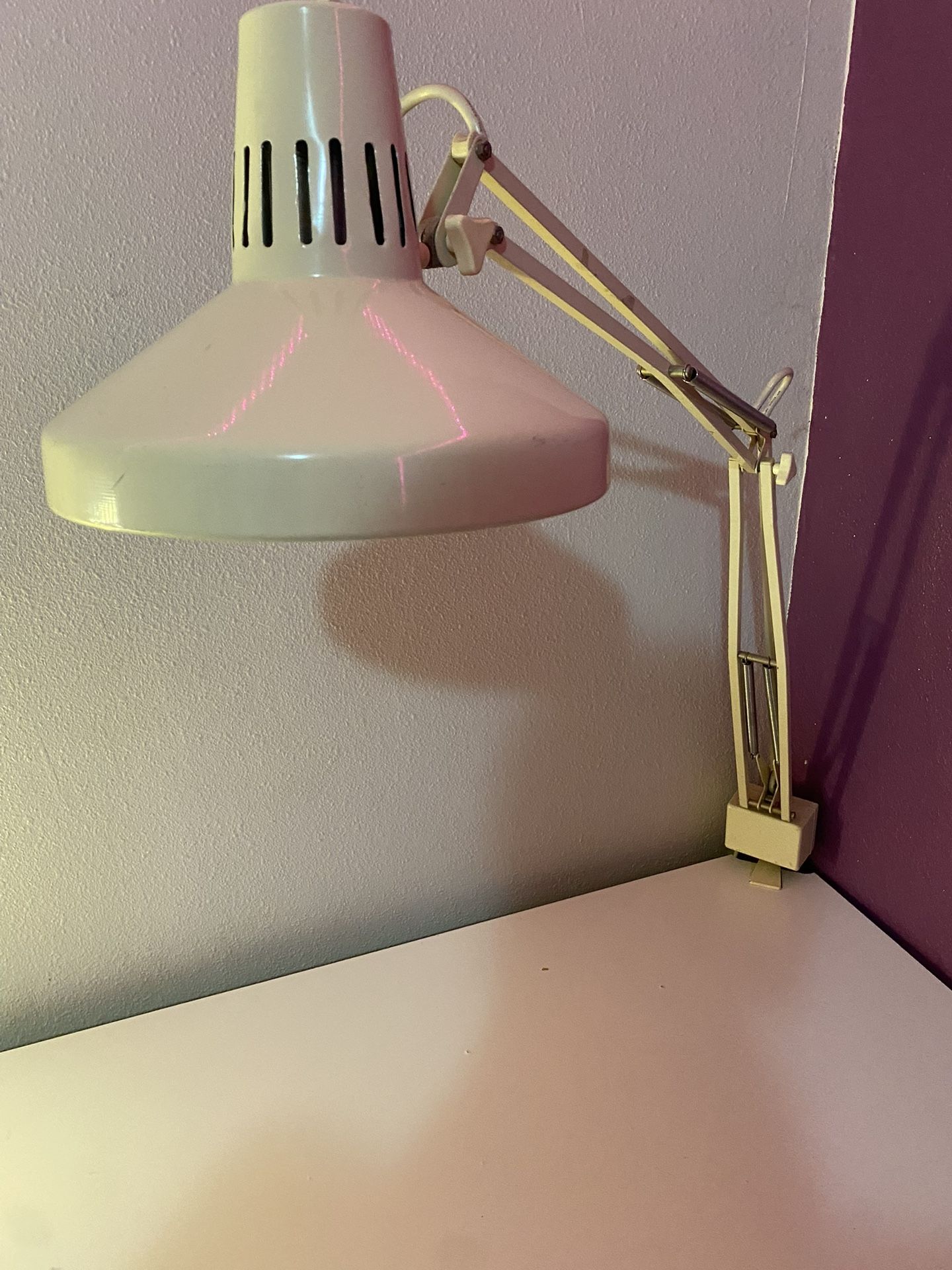 Vintage Metal Clamp-On Task Lamp