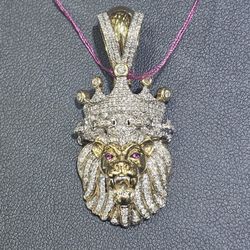 10kt YG Diamond Lion Head Pendant. (C-5) ASK FOR RYAN. #(contact info removed)91