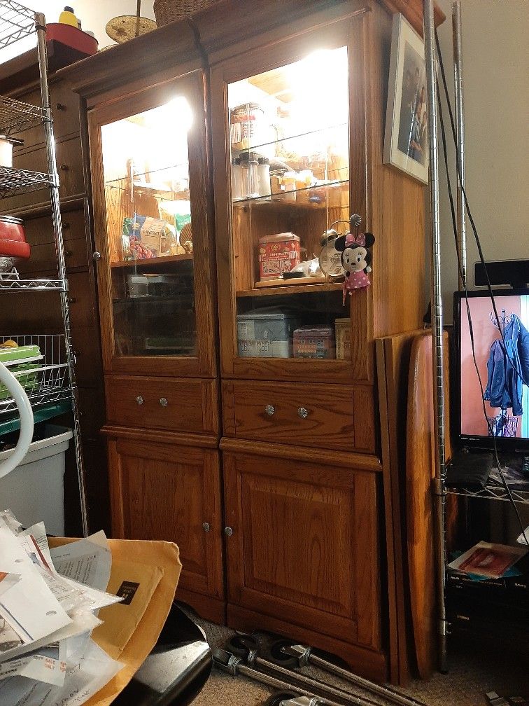 Two China Cabinet Units,
