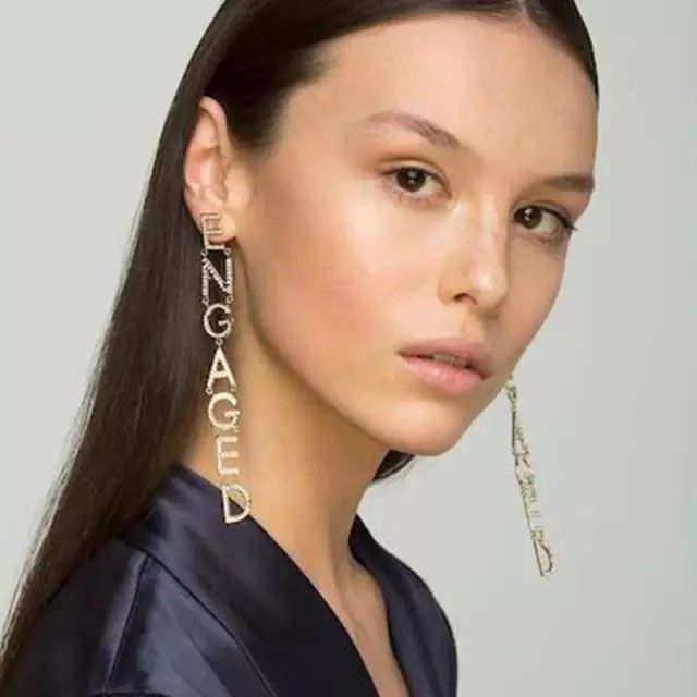 Engaged Statement Earrings
