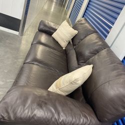  Comfortable Leather Couch (free delivery)