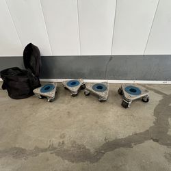 Heavy duty moving skates with bag