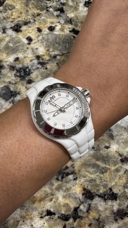 Technomarine Cruise White Dial Ceramic , Steel Ladies Watch