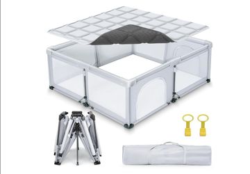 JJKAKA Foldable Baby Playpen
59x71 Inch With Mat
            #1299