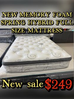 NEW MEMORY FOAM SPRING HYBRID FULL SIZE MATTRESS