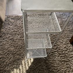 metal shelves