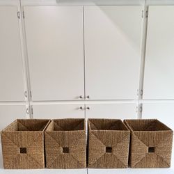 IKEA, KNIPSA Seagrass Sturdy Cube Baskets
