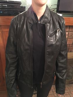 Leather black jacket