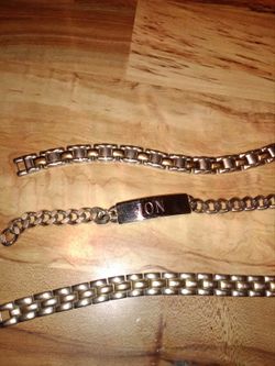 3 men's bracelets 9 in. With Jon on one.