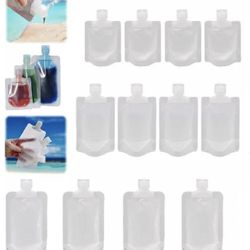 12 Pcs Portable Travel Fluid Makeup Packing Bag Transparent Clamshell Packaging Bag